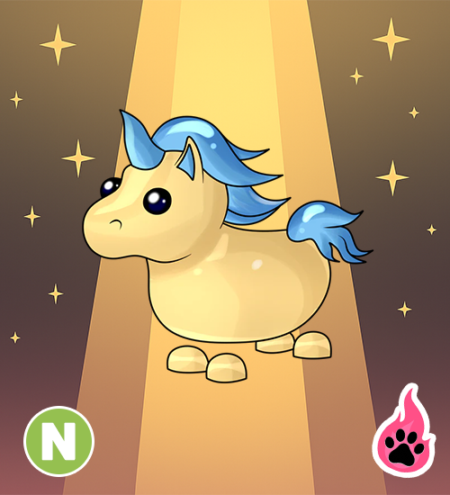 Neon Golden Unicorn
