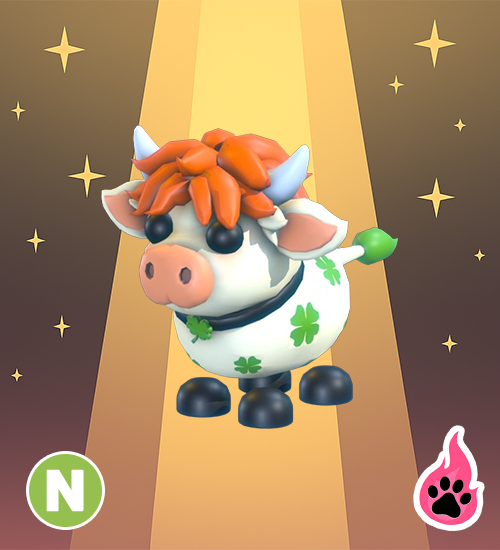 Neon Clover Cow